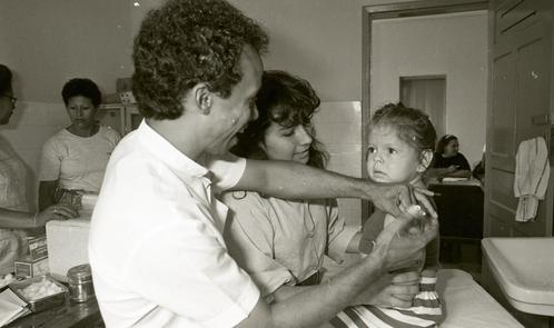 18 de Janeiro de 2021. Foto antiga. Campanha de vacinacao. Data: 31/08/1991.