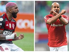 O atacante Gabigol, do Flamengo, e o meia Patrick, do Internacional, estão entre os melhores da Série A
