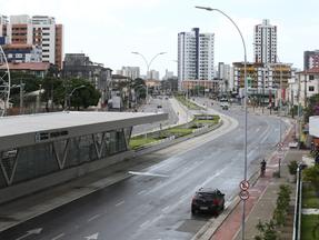 Ruas vazias durante lockdown em Fortaleza