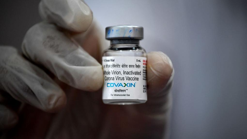 Foto de frasco da vacina indiana Covaxin