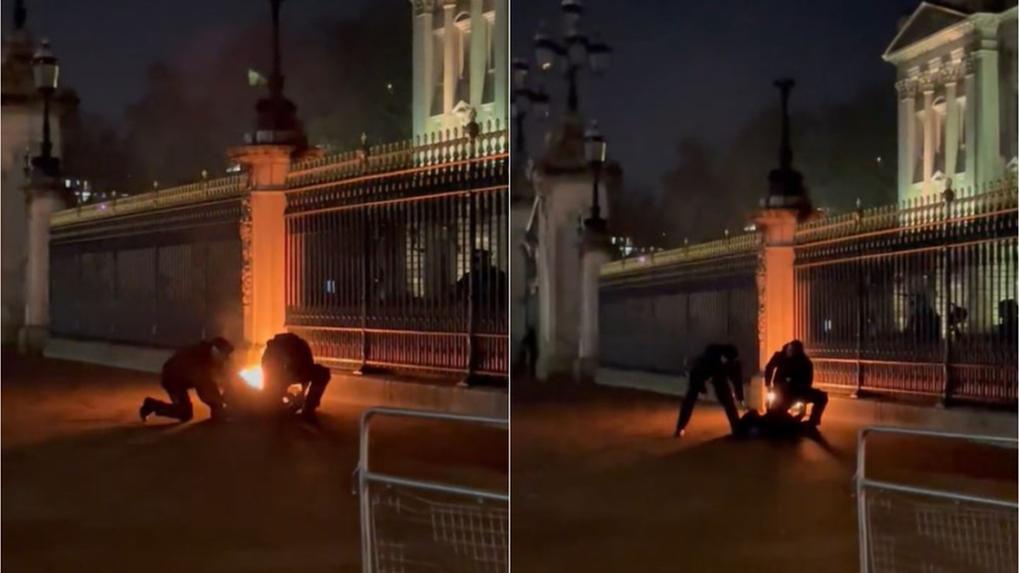 Homem ateia fogo em frente ao Palácio de Buckingham