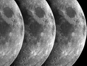montagem com imagens da lua