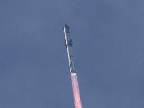 Starship, superfoguete da SpaceX, em seu terceiro lançamento