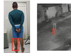 Para os investigadores, Igor Belarmino Sousa foi identificado nas filmagens através de uma tatuagem na perna esquerda