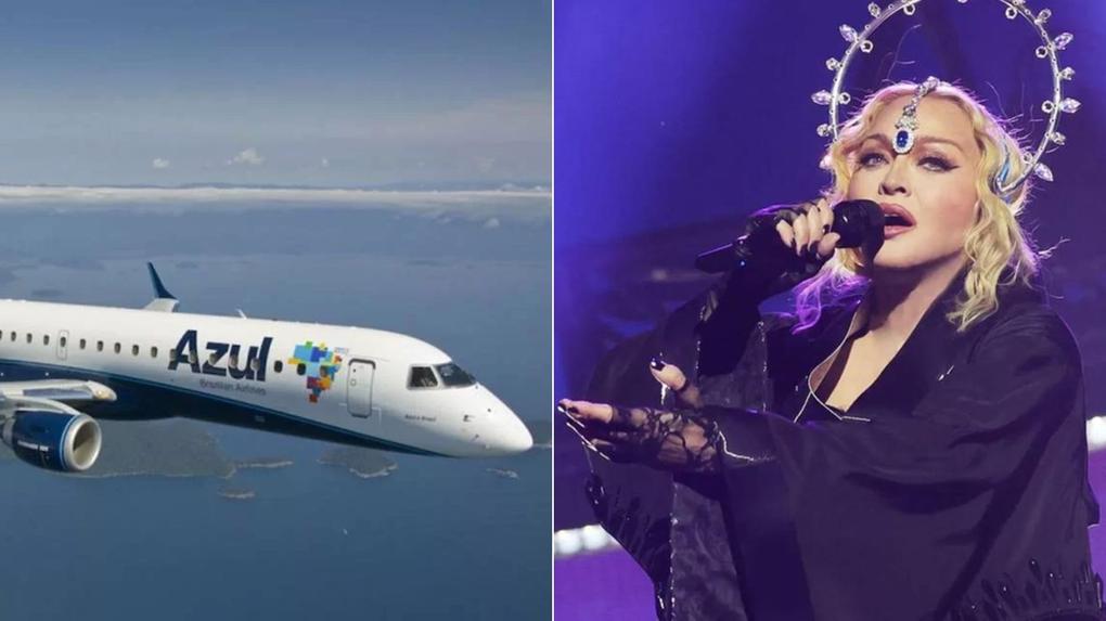 Azul lança voos extras de Juazeiro do Norte ao Rio de Janeiro para o show da Madonna