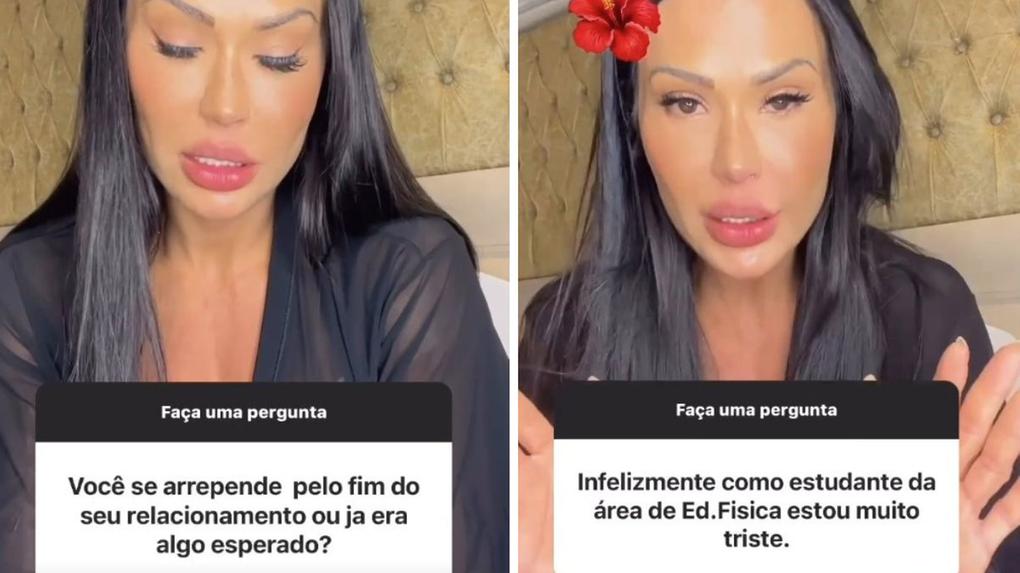 Gracyanne Barbosa abre caixinha de perguntas no Instagram e fala sobre o fim do relacionamento