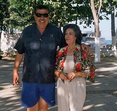 Rubén Aguirre e sua esposa Consuelo 