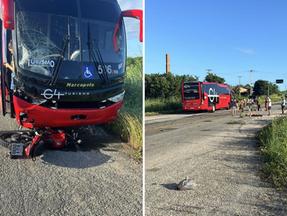 Dois homens morrem em acidente entre ônibus e moto na CE-085, em Itapipoca
