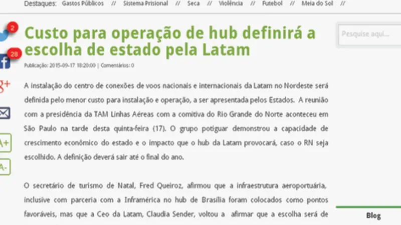 capa da noticia