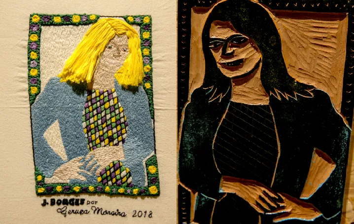 O bordado da paciente Carla Marinho foi produzido por sua tia Geruza Moreira