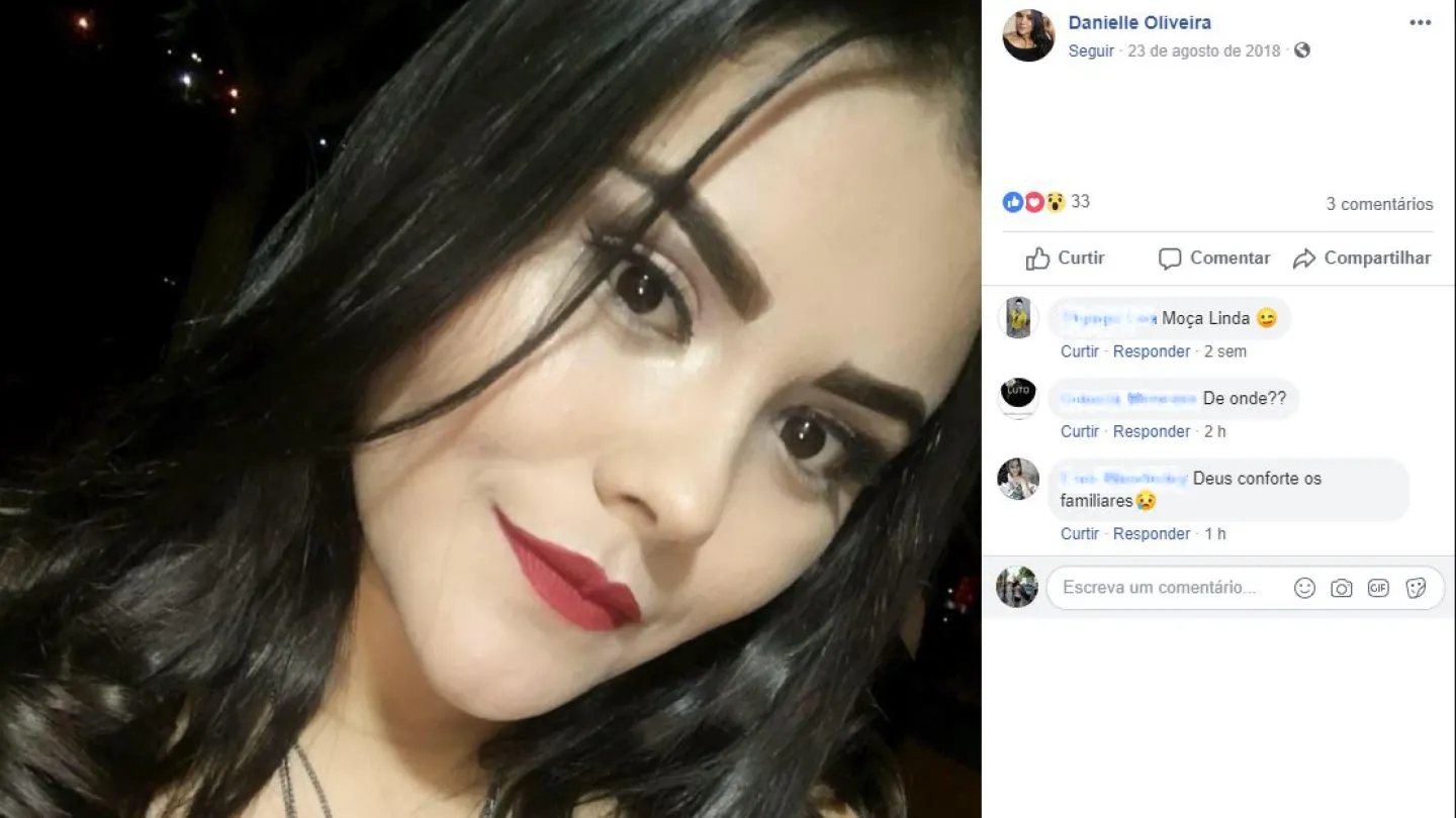 O corpo de Danielle foi encontrado pelo irmão da vítima, que morava com a universitária e os pais no sítio da família
