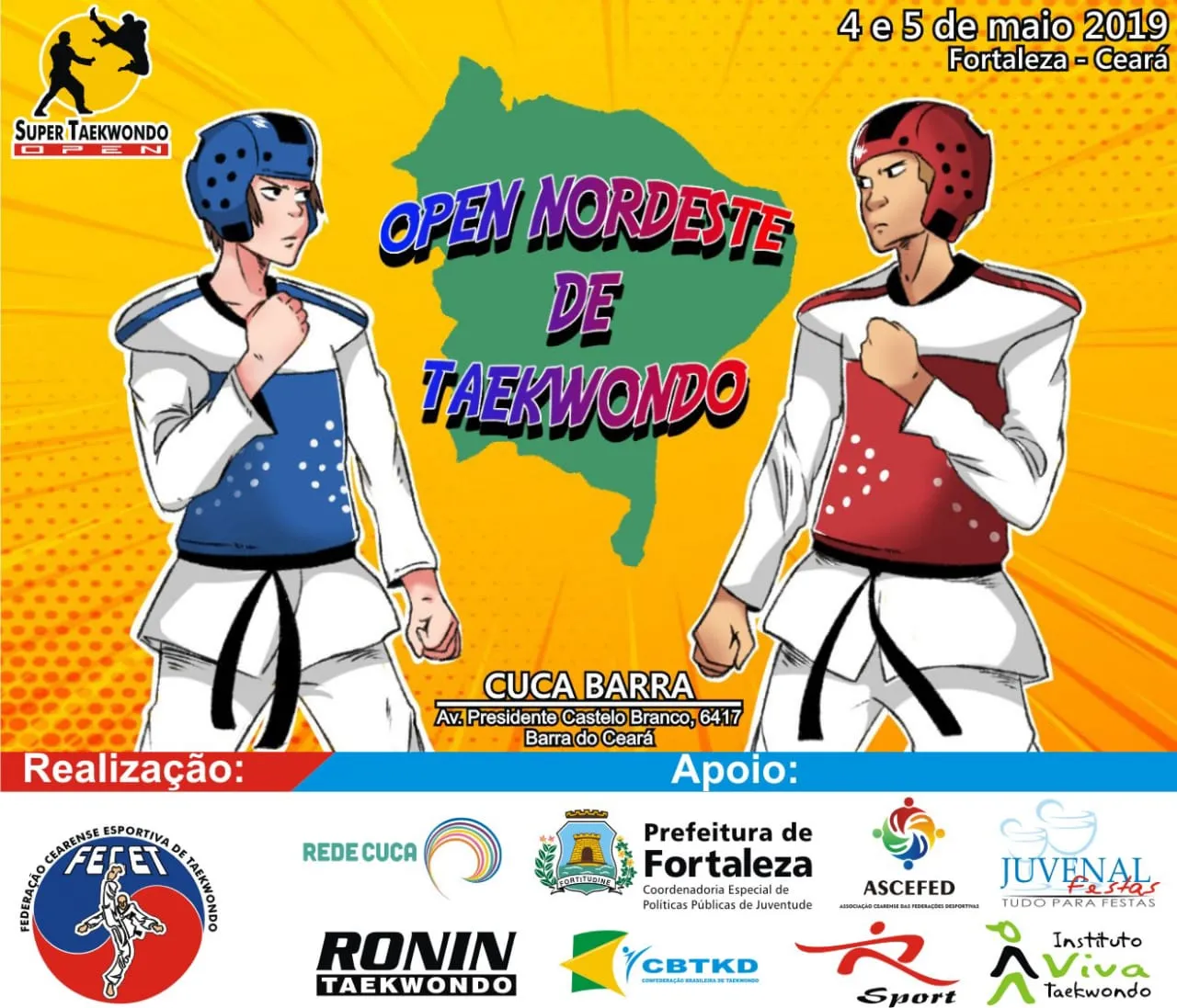 O Open Nordeste é organizado pela Federação Cearense Esportiva de Taekwondo
