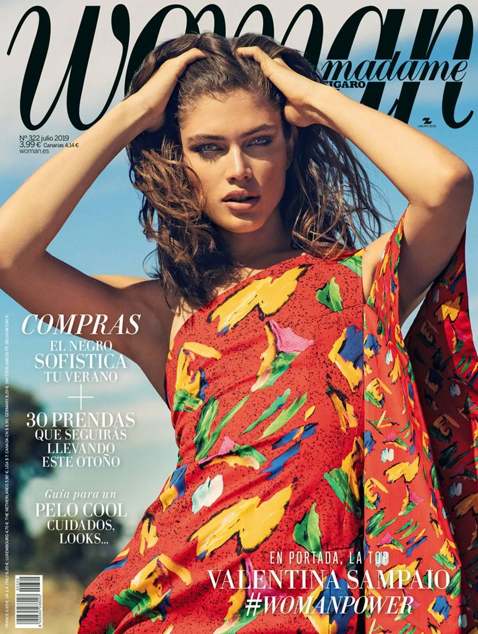 Valentina Sampaio na capa da revista Madame Figaro
