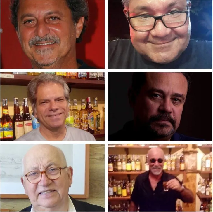 No sentido horário: Roberto Jorge Paiva, Áureo Freire Castello Branco, Romeu Duarte, Dejoces Baptista, Domingos Linheiro e Altino Farias