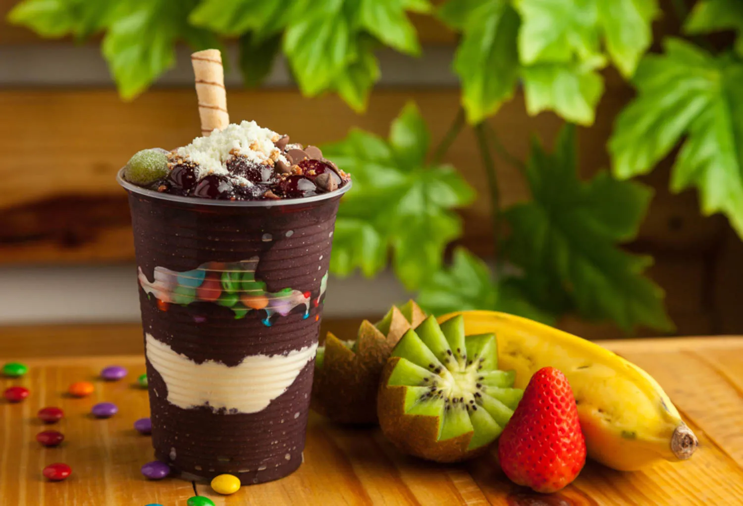 Na Pit Stop Açaí, que também vende salgados funcionais, chocolates são destaques nas combinações com açaí