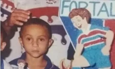 Torcedor e cria do Fortaleza, Everton Cebolinha quando era criança