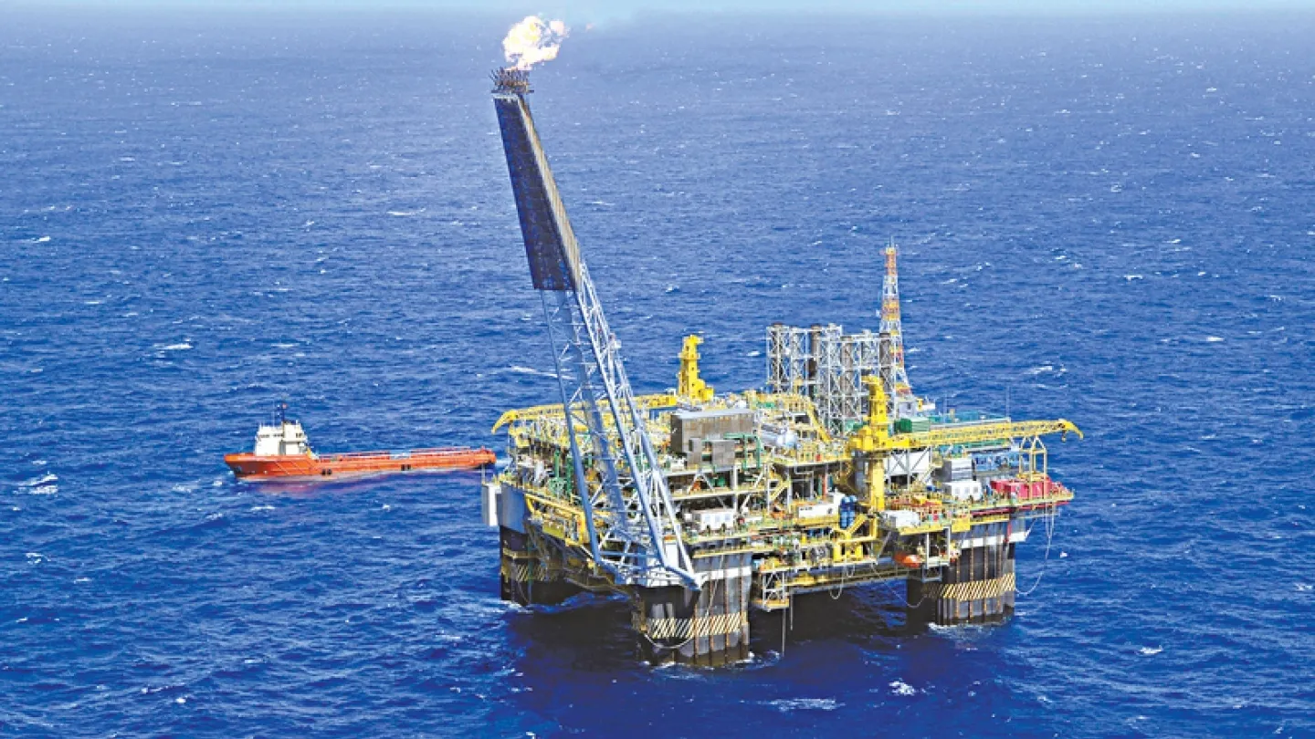Plataforma de exploração do pré-sal da Petrobras