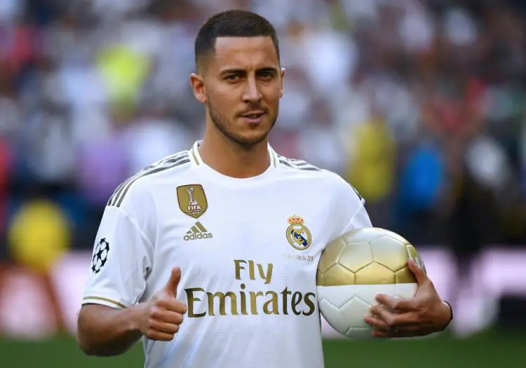 Hazard faz sinal positivo em apresentação no Real Madrid
