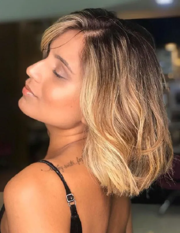 A nova versão do corte mediano, doublé long bob é a escolhida pela cabeleireira Renata Lívia