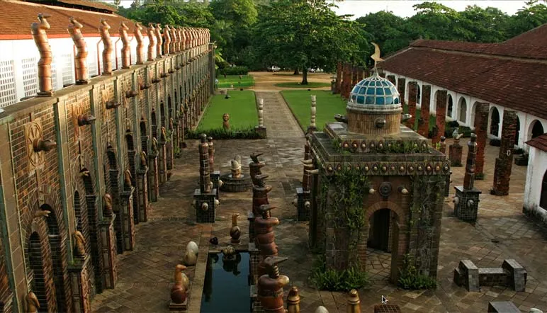 Esculturas parte da estrutura da Oficina Cerâmica Francisco Brennand