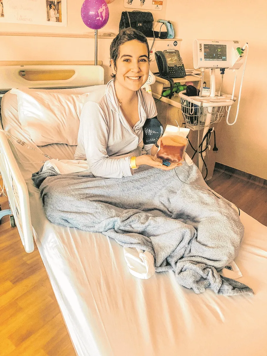 Duda Riedel escreveu ao seu doador poucos instantes antes do transplante de medula 