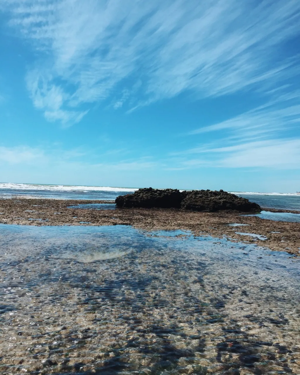 As piscinas naturais se formam sazonalmente e são um dos principais atrativos