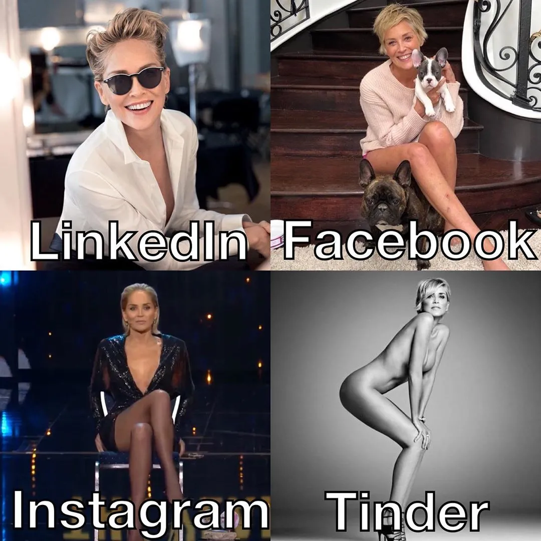 Atriz Sharon Stone lembrou sua cena clássica de cruzada de pernas para ilustrar a foto do Instagram 