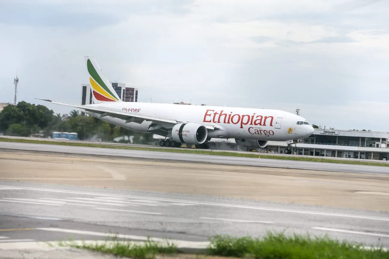 A aeronave, que fez escala na Etiópia, pousou na Capital por volta das 12h30