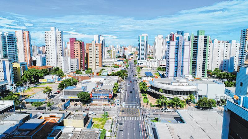 Fotografia de vista área da cidade de Fortaleza