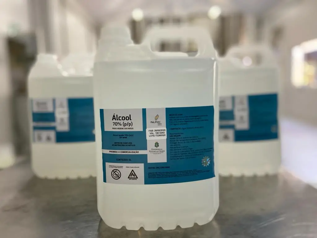 Nutec produz Álcool 70% no Ceará