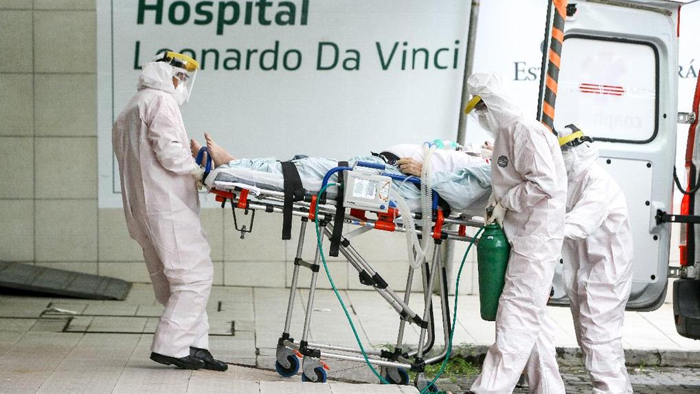 Paciente dando entrada no Hospital Leonardo Da Vinci, em 2020