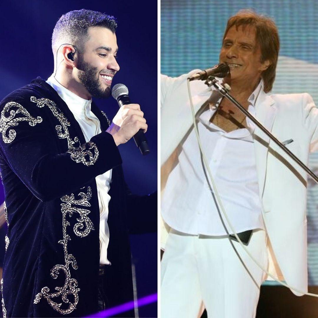 Foto de Gusttavo Lima e Roberto Carlos