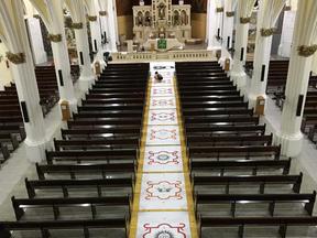 Os tapetes são uma tradição dos católicos