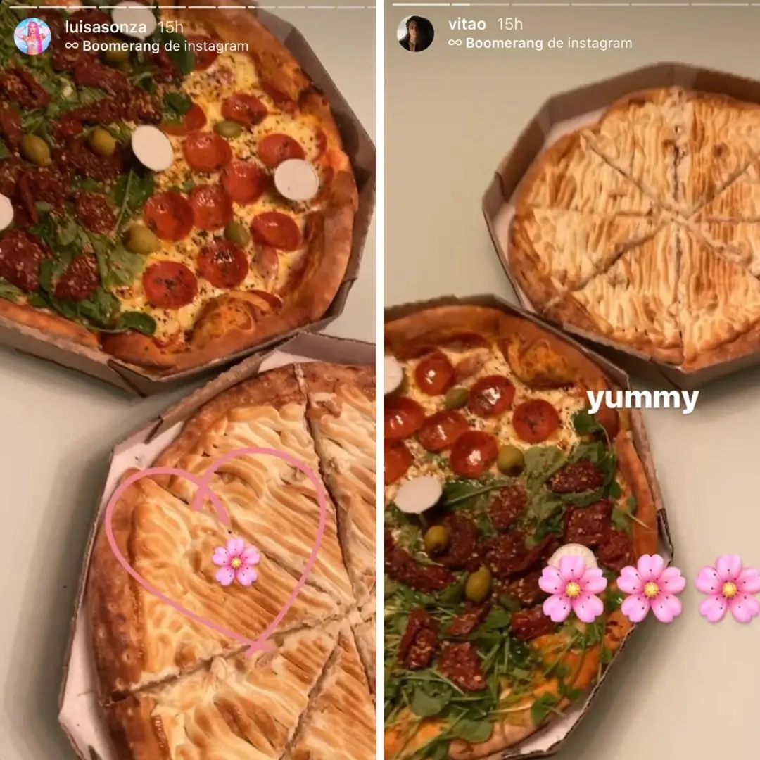 Print dos stories de Luísa e Vitão