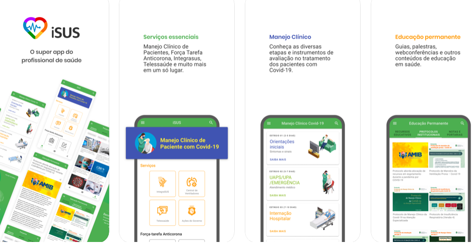O app iSUS já está disponível para download nas lojas do Google e da Apple