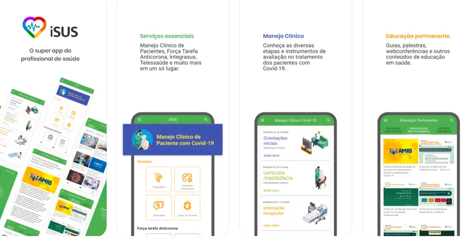 O app iSUS já está disponível para download nas lojas do Google e da Apple