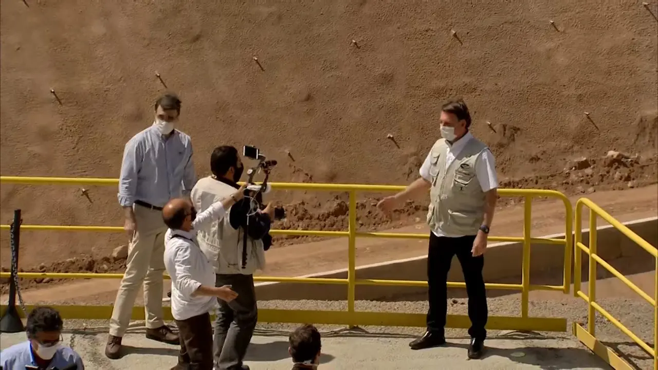 Jair Bolsonaro na obra de transposição do rio São Francisco