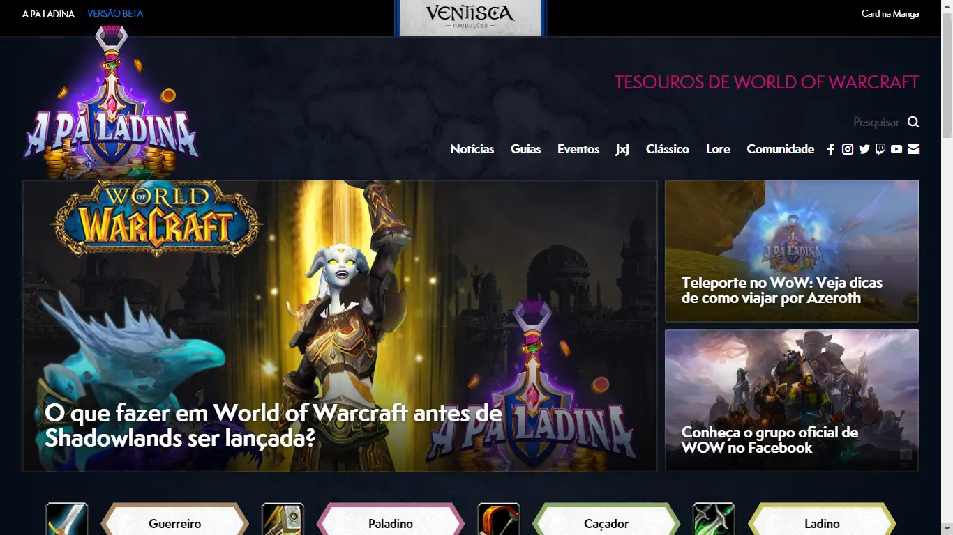 A Pá Ladina quer ser um guia para jogadores de World of Warcraft
