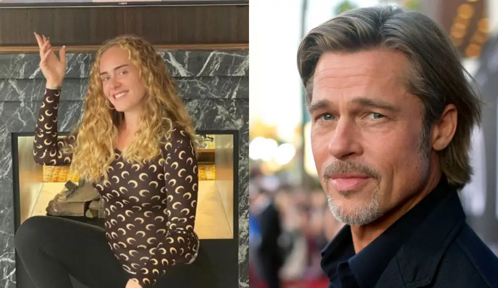 Esta é uma imagem de Adele e Brad Pitt