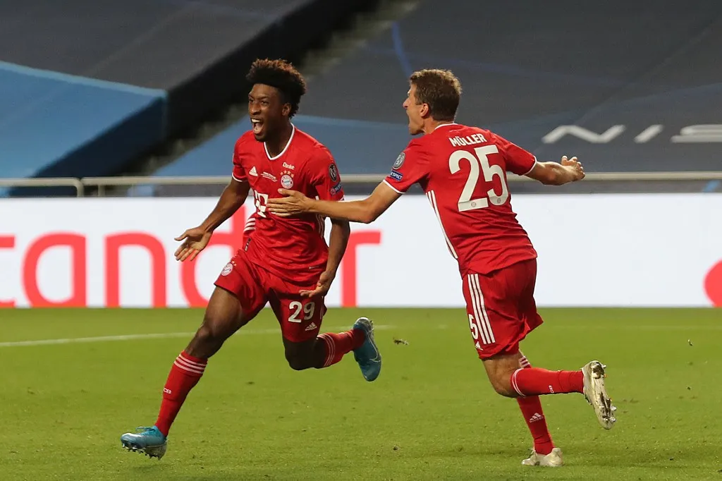 O gol do título veio com Coman, aproveitamento cruzamento na entrada da área