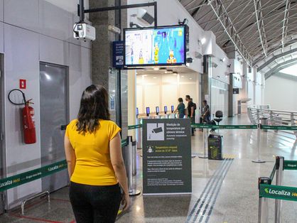 Câmera de medição de temperatura instalada no aeroporto de Fortaleza