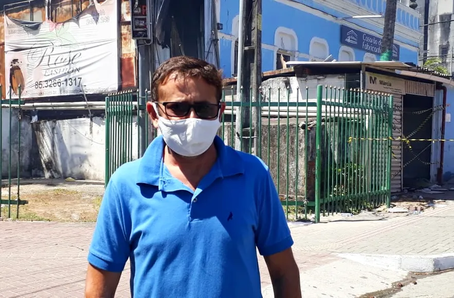 Permissionário Océlio Lima calcula um prejuízo de quase R$ 10 mil após incêndio no Casarão dos Fabricantes