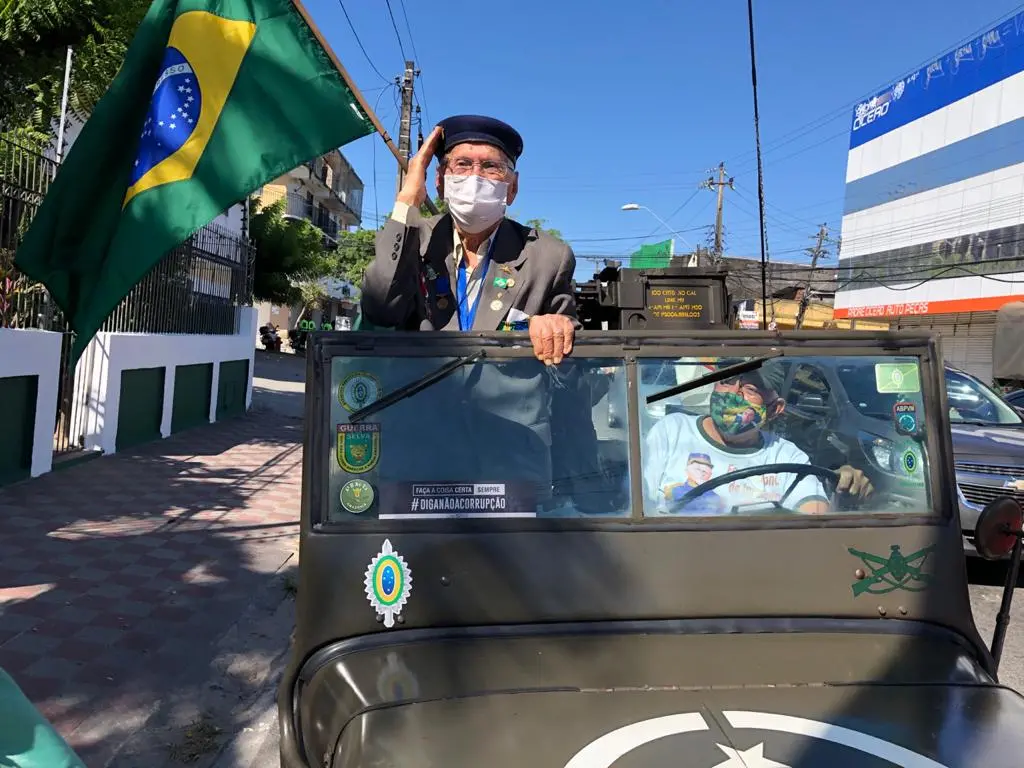 O ex-integrante da Força Expedicionária Brasileira (FEB), Raimundo Nonato Ximenes, de 97 anos, serviu o País na Segunda Guerra Mundial (1939-1945)