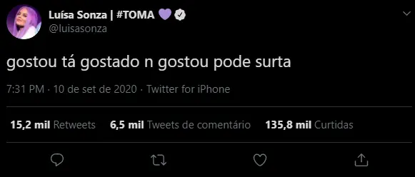 Luisa Sonza no Twitter