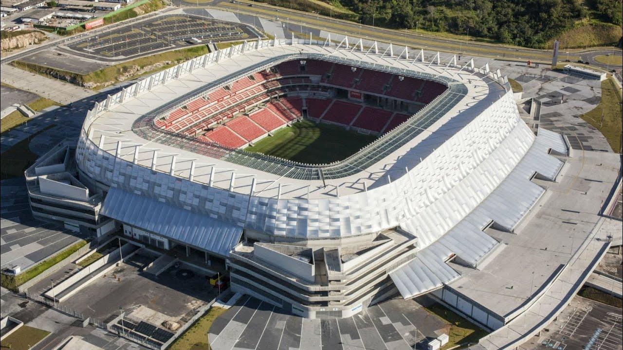 Foto aérea do estádio Arena Pernambuco