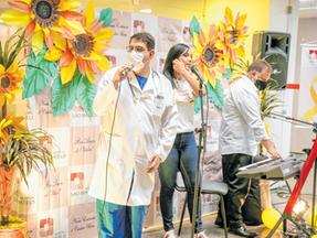Profissionais de saúde se reuniram para o encerramento da campanha Setembro Amarelo, no Hospital São Mateus