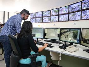 Sistema de monitoramento que a Mob Telecom montou para a Prefeitura de Fortaleza