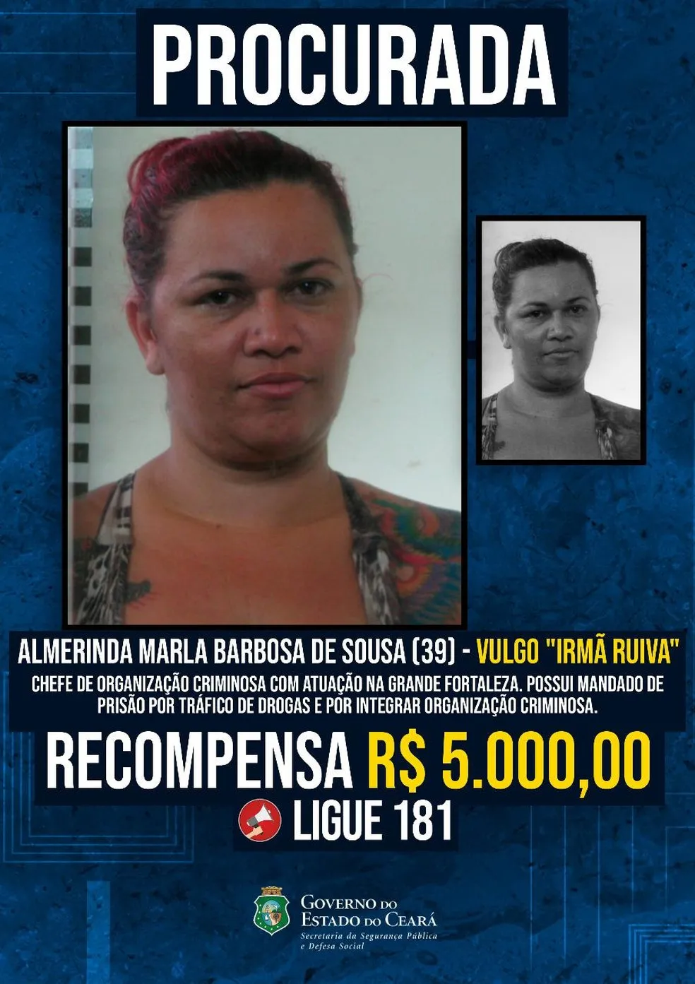 Foragido procurado pela polícia do Ceará