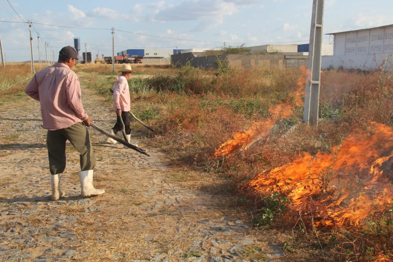 Reportagem do SVM flagrou, na semana passada, dois homens ateando fogo no mesmo local onde hoje os bombeiros ficaram feridos