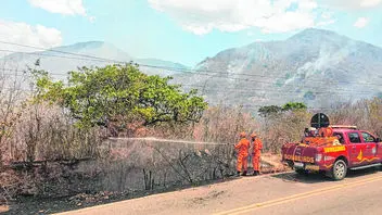 Foto mostra queimada